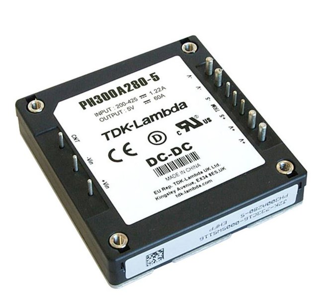 TDK's 200 to 425V input 600W half brick DC-DC converter is certified to EN 62477-1 (OVC III)